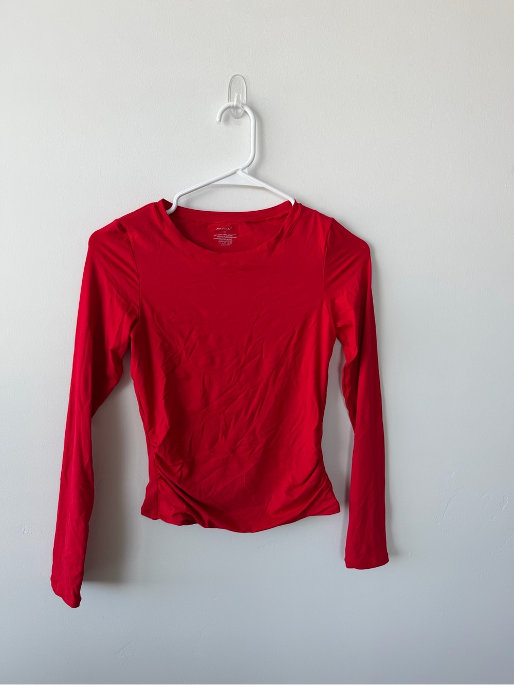 QINSEN Red Long Sleeve Top XS